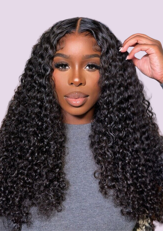 Loana Black Kinky Curly Glueless Wear And Go HD Wig